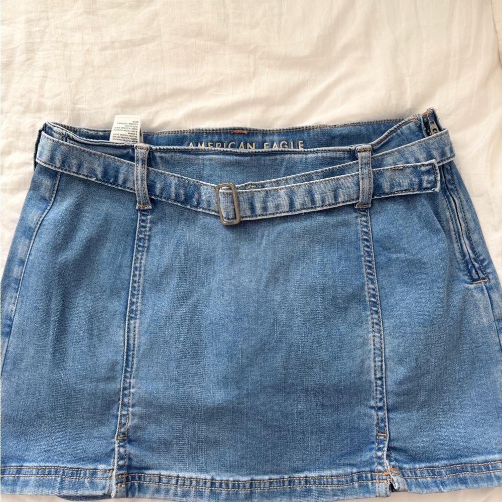 American Eagle Outfitters Light Blue Denim Mini Skirt